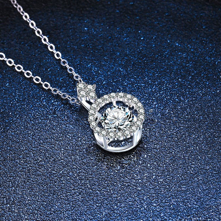 0.8ct Dancing Moissanite Necklace