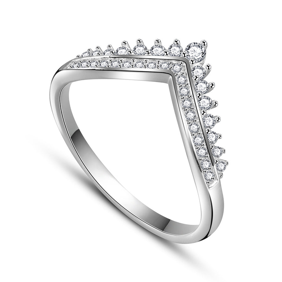 2-row Moissanite V Band