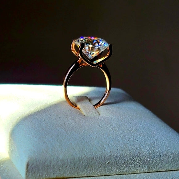Solid 10k Gold 10ct Moissanite Ring
