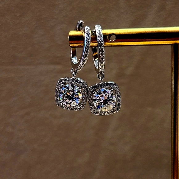 1ct Moissanite Dangling Earrings(049)