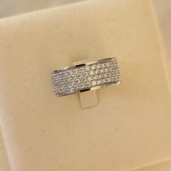 Solid 14k Gold Lab Diamond 3/4 Band