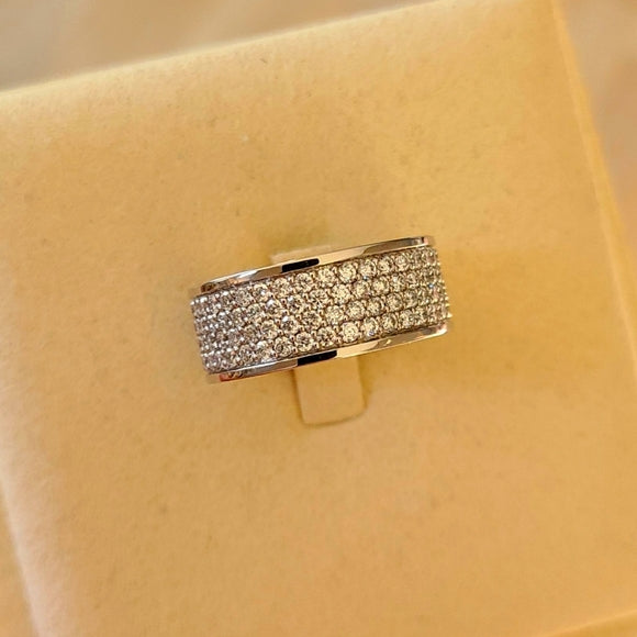 Solid 14k Gold Lab Diamond 3/4 Band