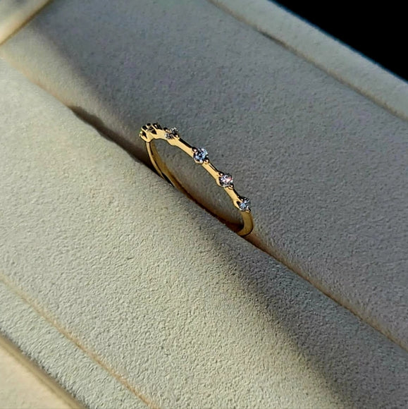 Solid 14k Gold Lab Diamond Band