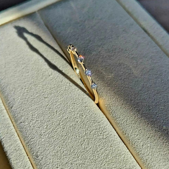 Solid 14k Gold Lab Diamond Band