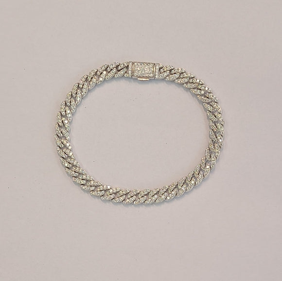 6mm Miami moissanite cuban bracelet