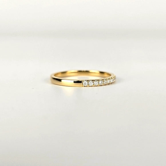 Solid 14k Gold Half Eternity Moissanite Band