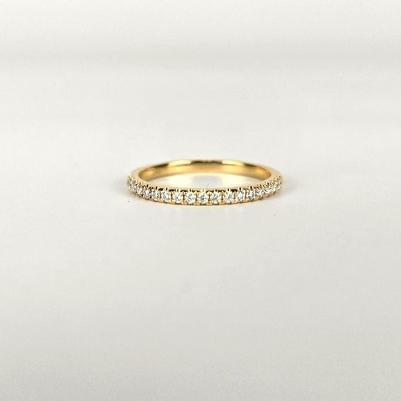 Solid 14k Gold Half Eternity Moissanite Band