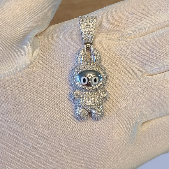 Moissanite Pendant in Sterling Silver (P002s)