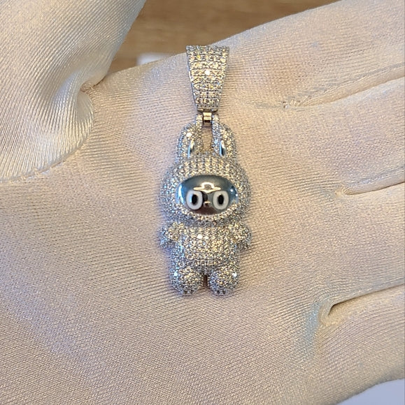 Moissanite Pendant in Sterling Silver (P002s)