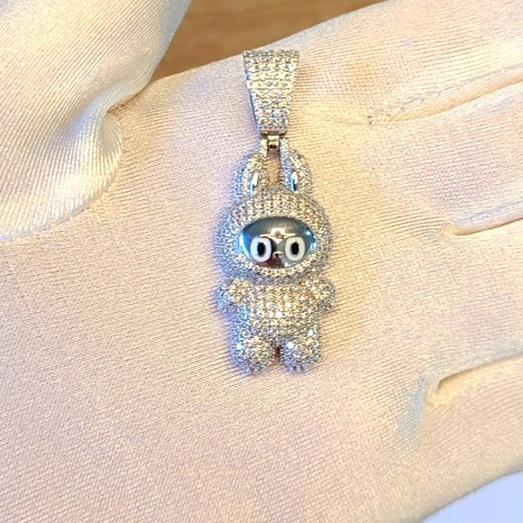 Moissanite Pendant in Sterling Silver (P002s)