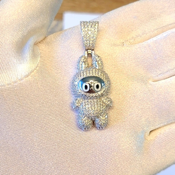 Moissanite Pendant in Sterling Silver (P002s)