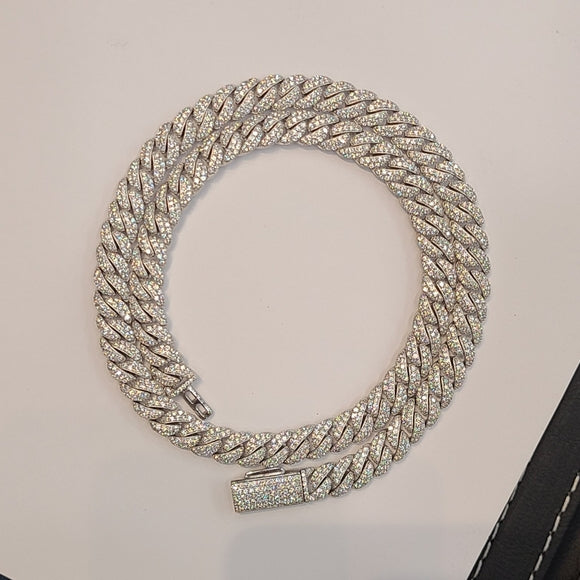 8mm moissanite miami cuban chain (mcc8b)