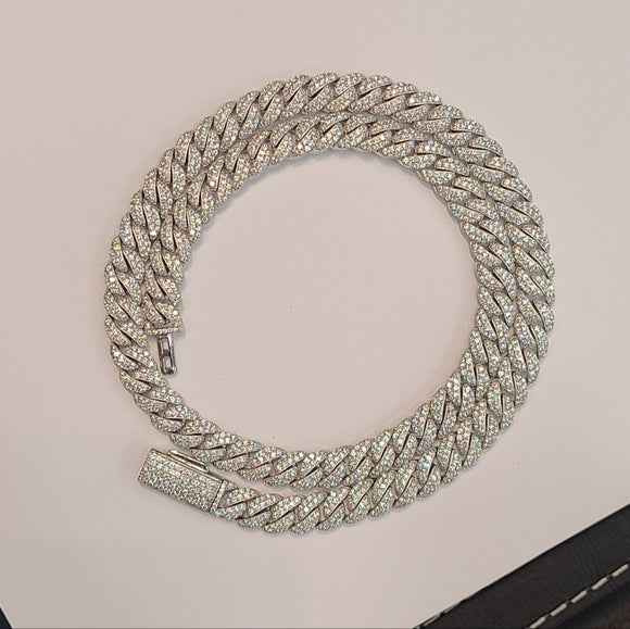 8mm moissanite miami cuban chain (mcc8b)