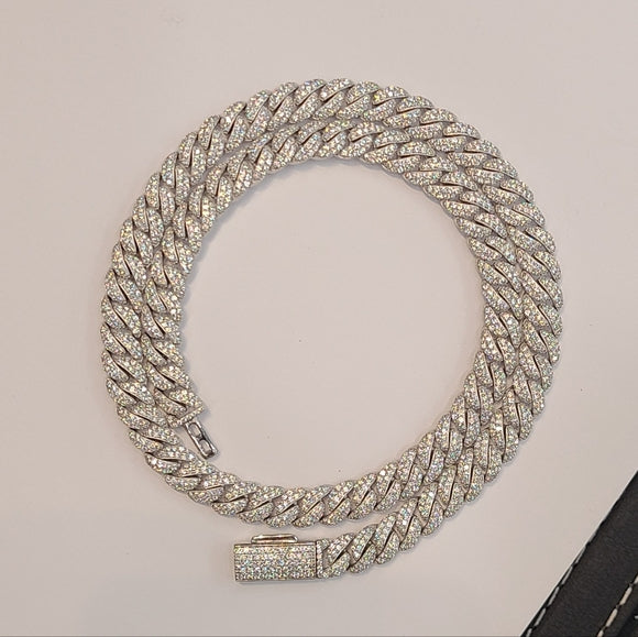 8mm moissanite miami cuban chain (mcc8b)
