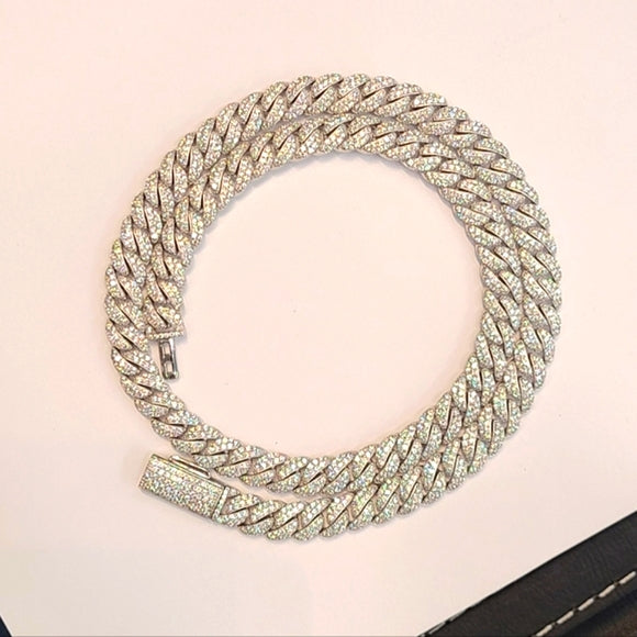 8mm moissanite miami cuban chain (mcc8b)