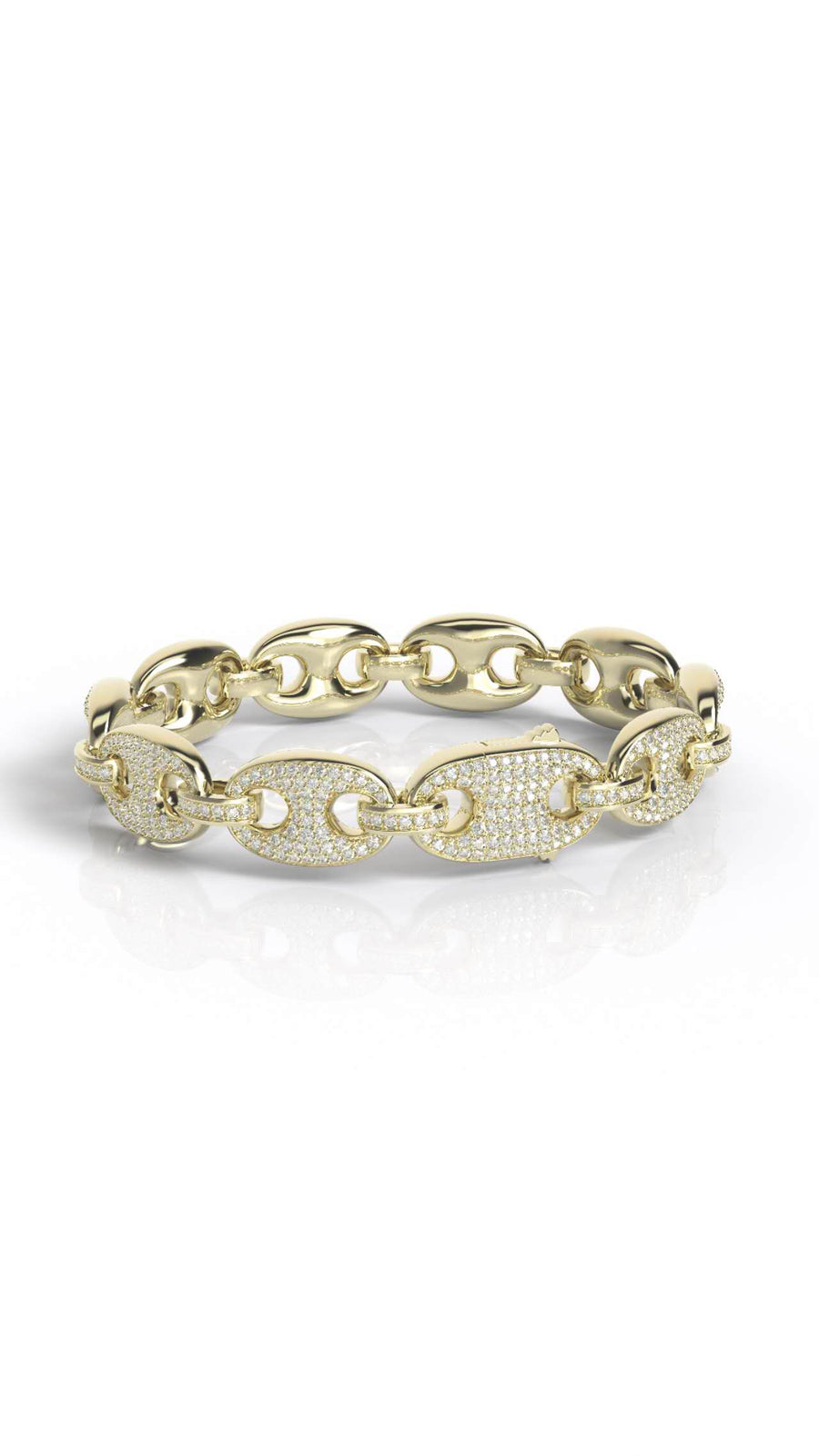 moissanite mariner link bracelet