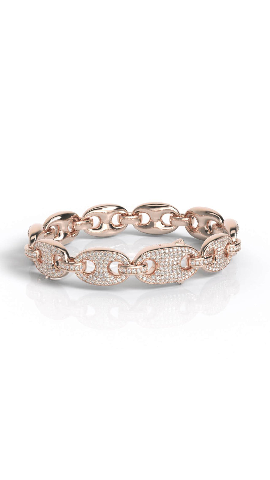moissanite mariner link bracelet