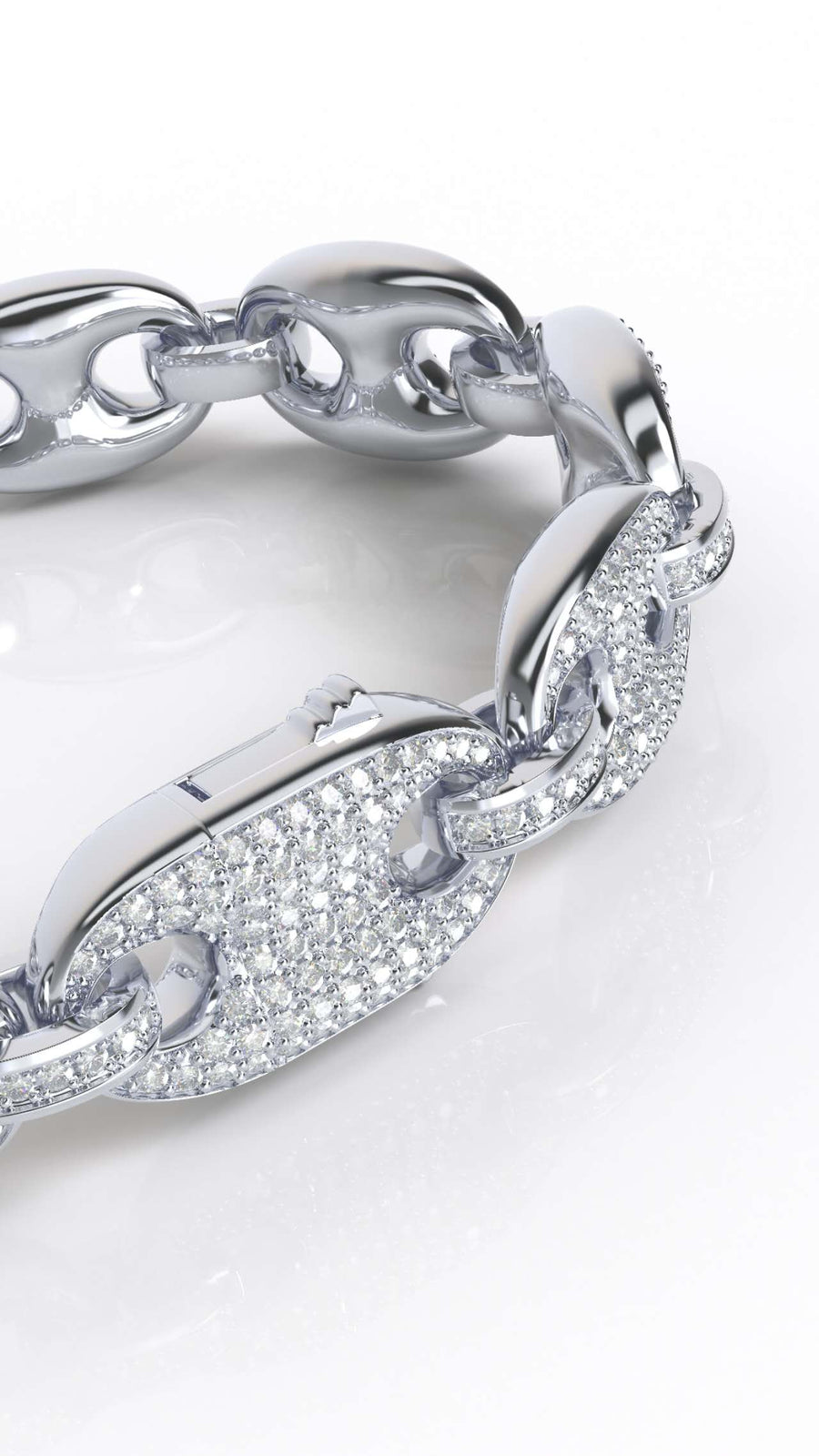 moissanite mariner link bracelet
