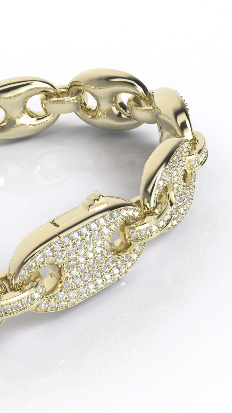 moissanite mariner link bracelet