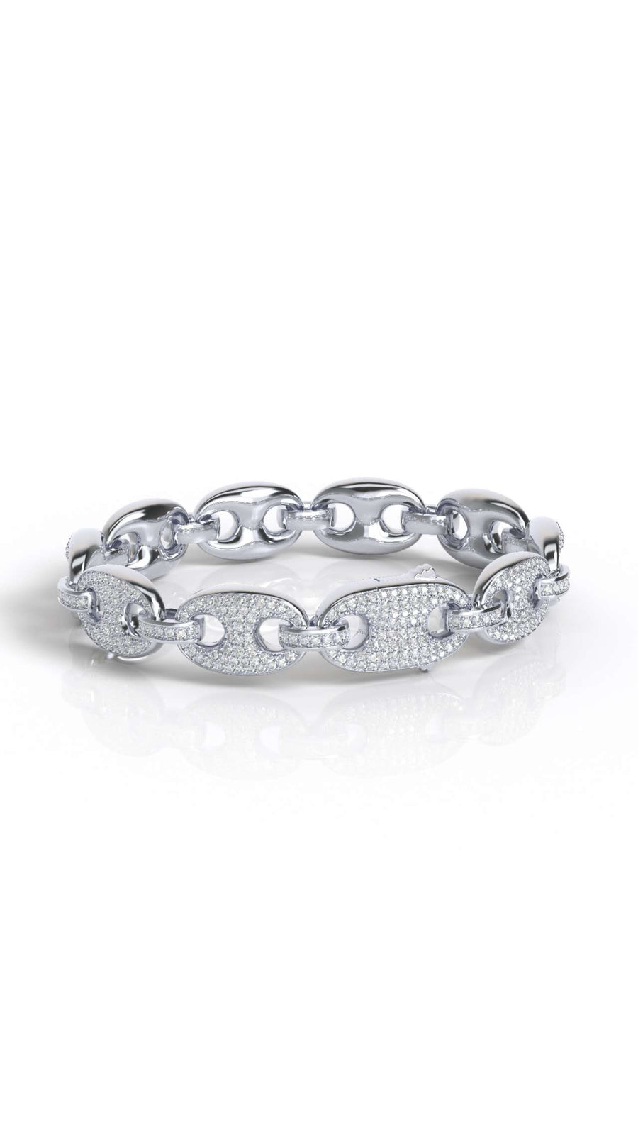 moissanite mariner link bracelet