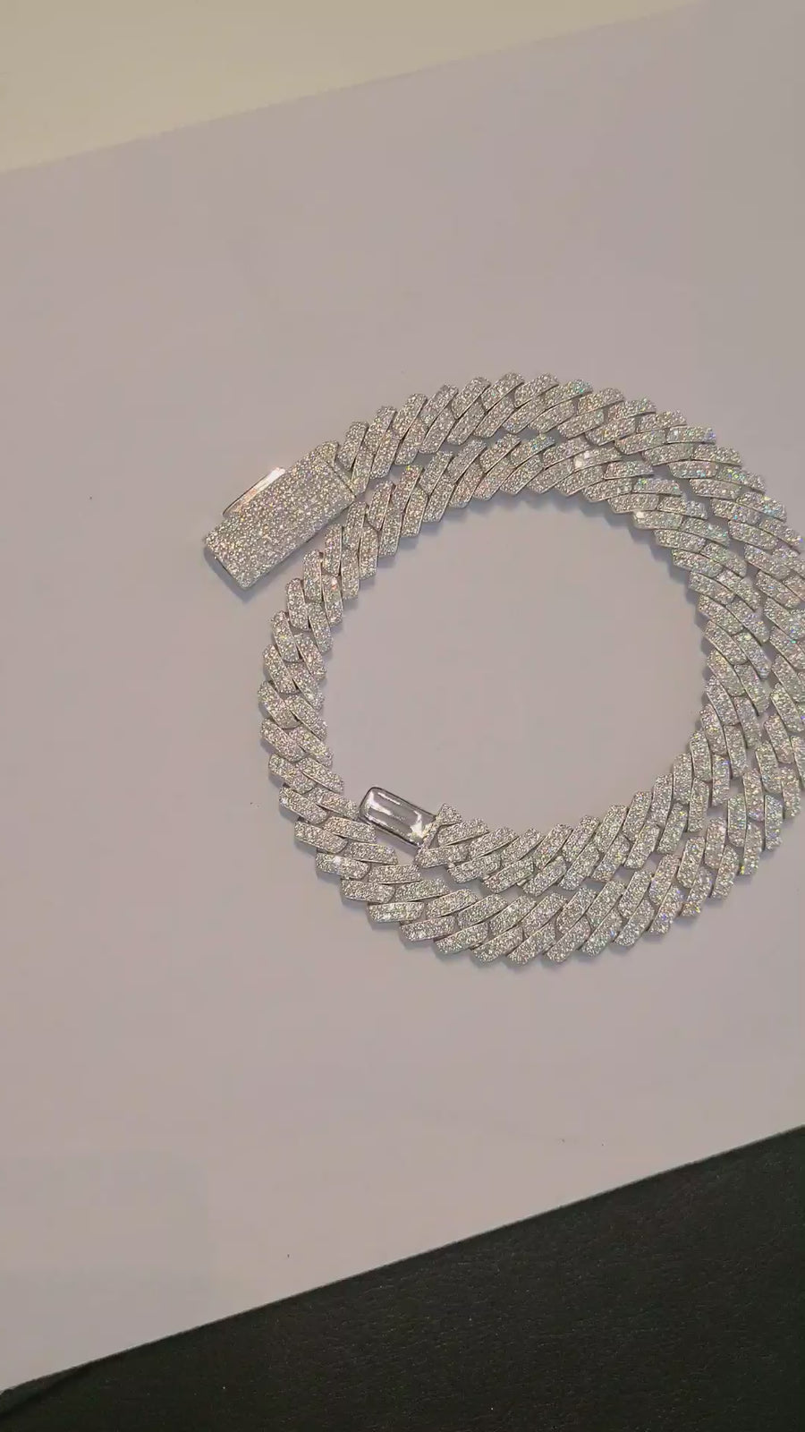 12mm Moissanite Cuban Chain