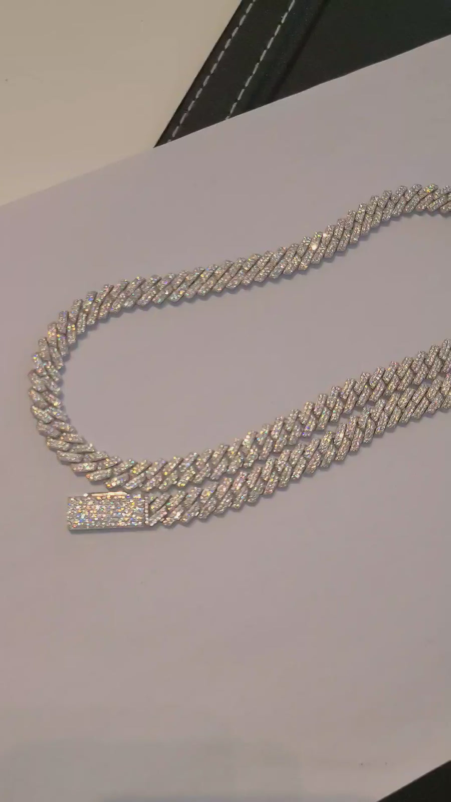 10mm Moissanite Prong Link Cuban Chain