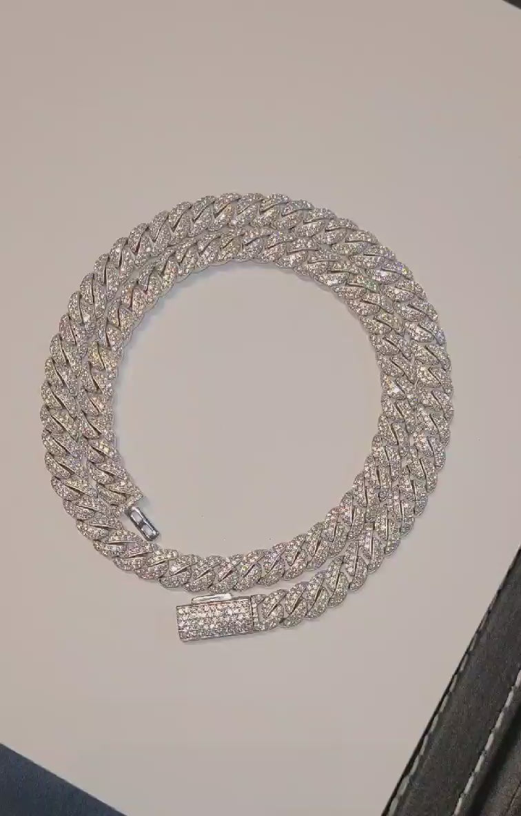 8mm moissanite miami cuban chain (mcc8b)