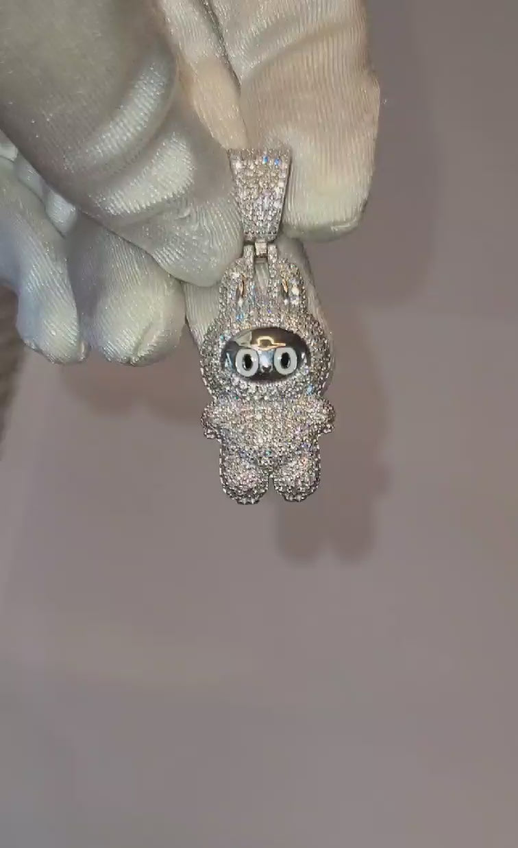 Moissanite Pendant in Sterling Silver (P002s)