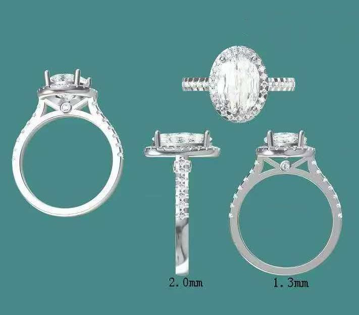 Platinum 2ct d vvs2 lab oval diamond ring with side and halo lab diamond  FEB