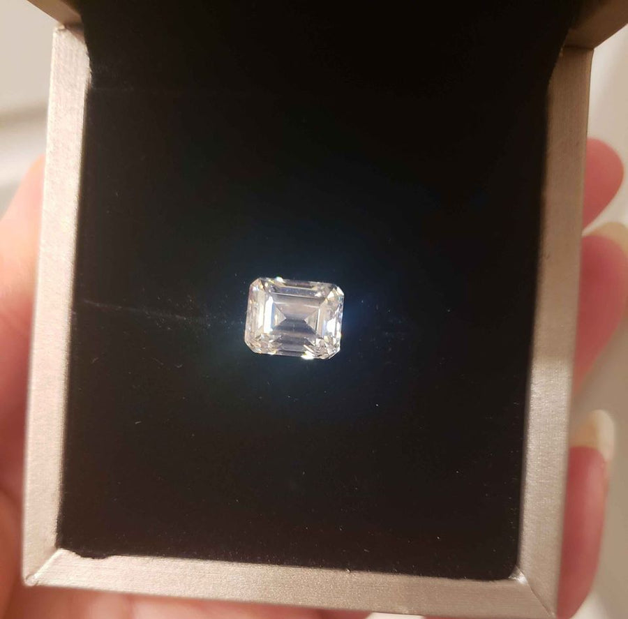 4ct Moissanite Emerald Cut Loose Stone