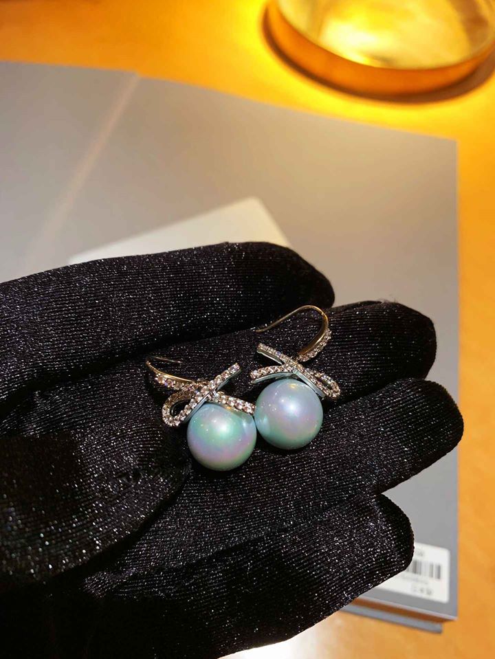 Blue Pearl Sterling Silver Earrings
