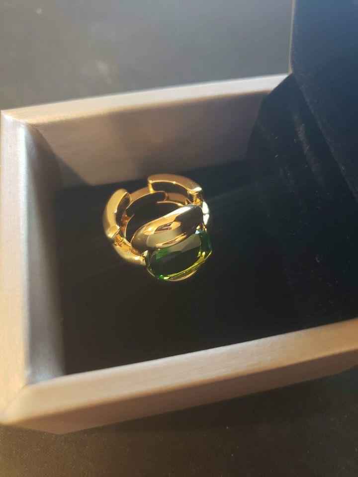 18k gold plated necklace ring bangle set