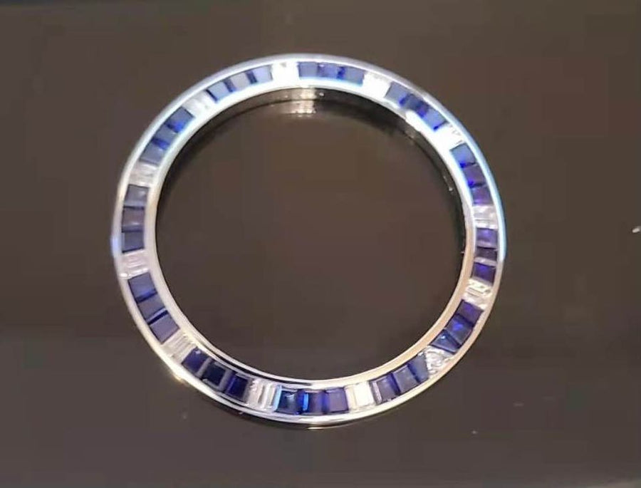 Blue and white sapphire watch bezel(41)
