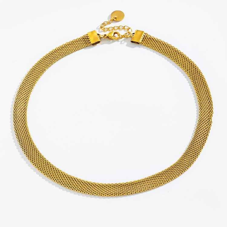 Wide 18k Gold Plated Necklace