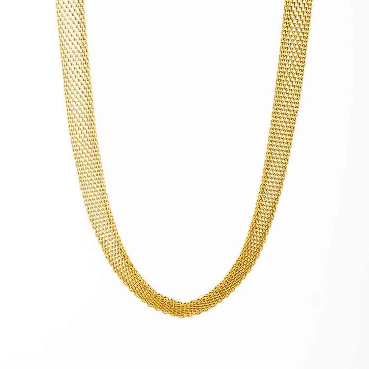 Wide 18k Gold Plated Necklace