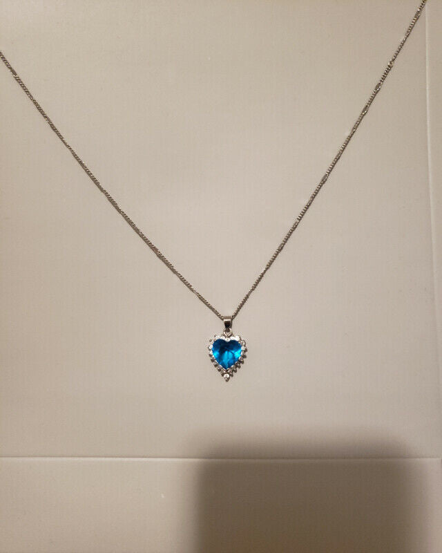 Sterling Silver Heart of Ocean Necklace