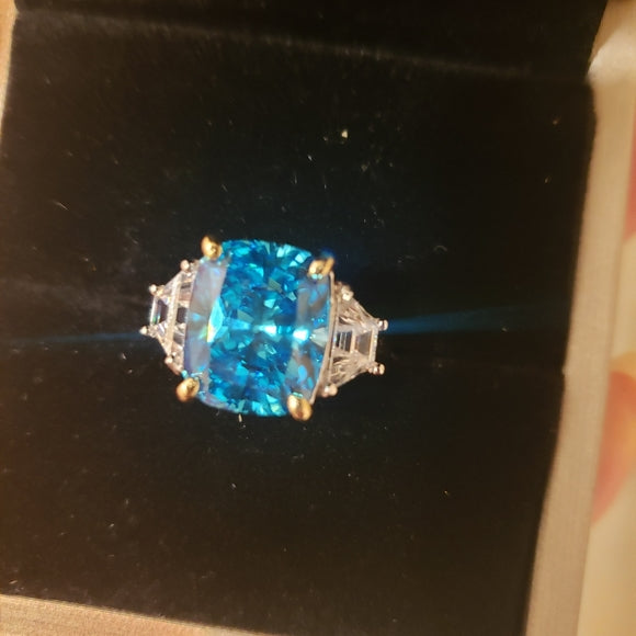 Sri Lankan Blue Crystal Ring