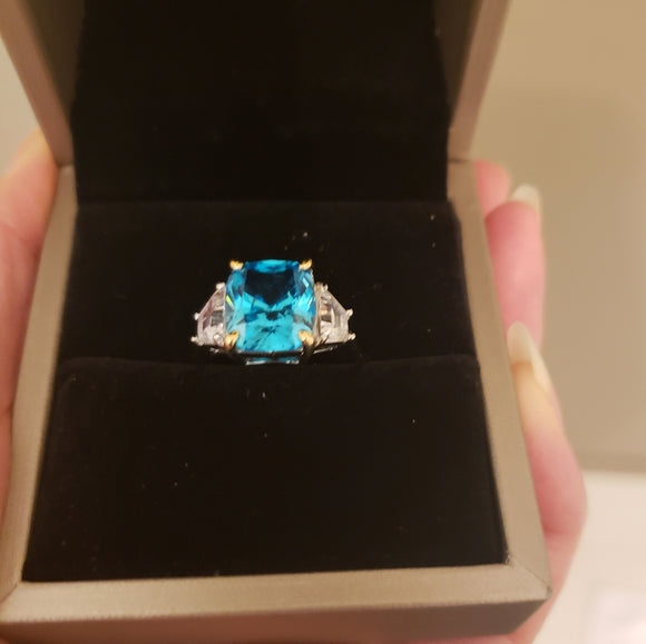 Sri Lankan Blue Crystal Ring