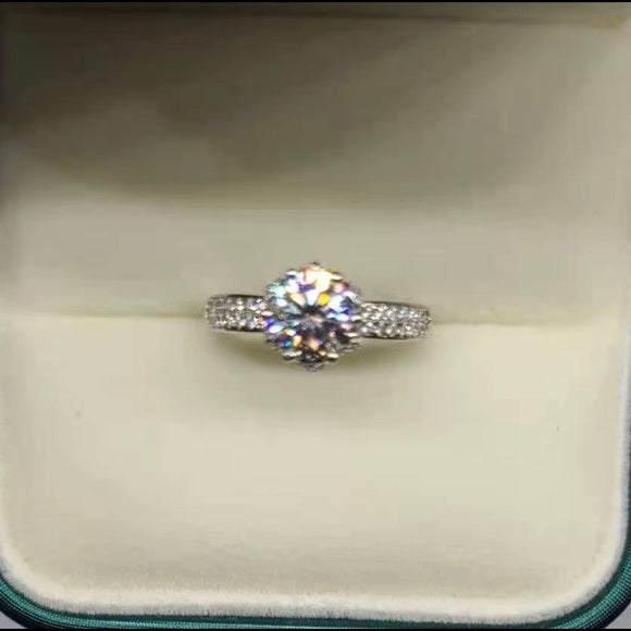 1ct Ice Queen Moissanite Ring