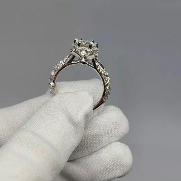 1ct Antique Moissanite Ring(007)