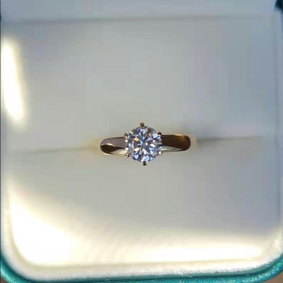 Solid 9k Gold 1ct Moissanite Ring