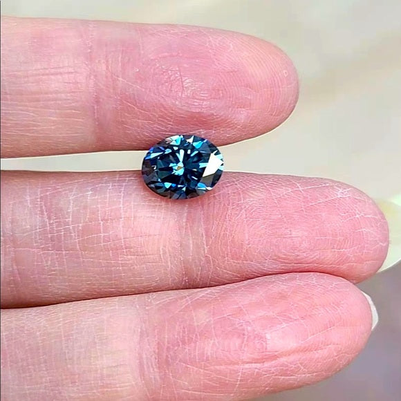 2ct Royal Blue Oval Moissanite Loose Stone