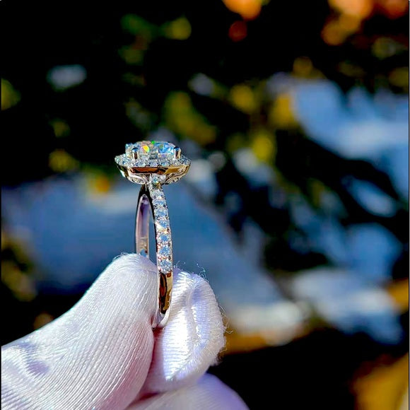 Solid 14k Gold 1.5ct Moissanite Ring