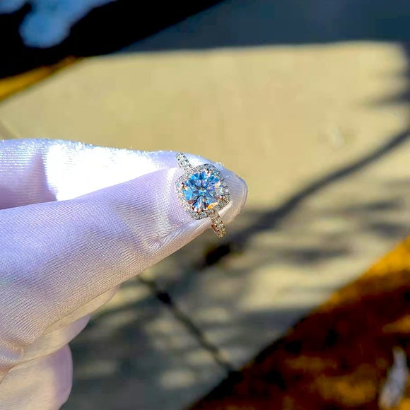 Solid 14k Gold 1.5ct Moissanite Ring