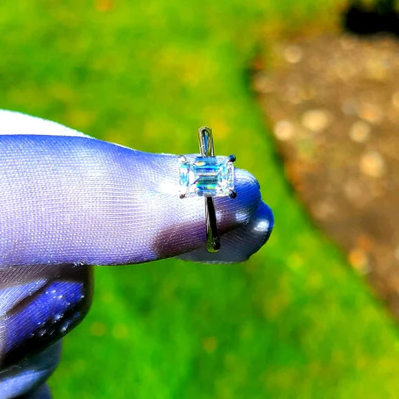 2ct Emerald Moissanite Ring