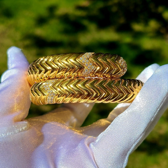Solid 22k Gold Snake Bangle