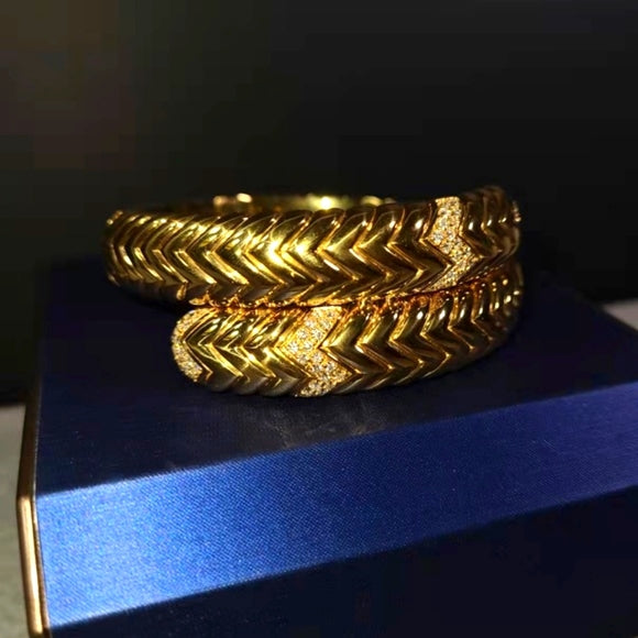 Solid 22k Gold Snake Bangle