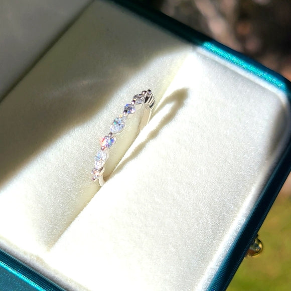 Marquise and Round Moissanite Band
