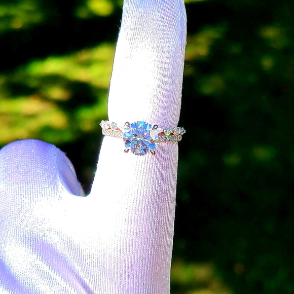 Marquise and Round Moissanite Band