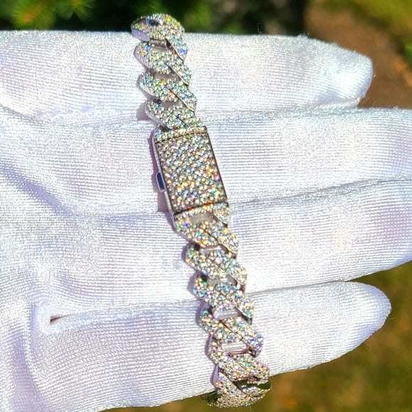 10mm moissanite Cuban bracelet